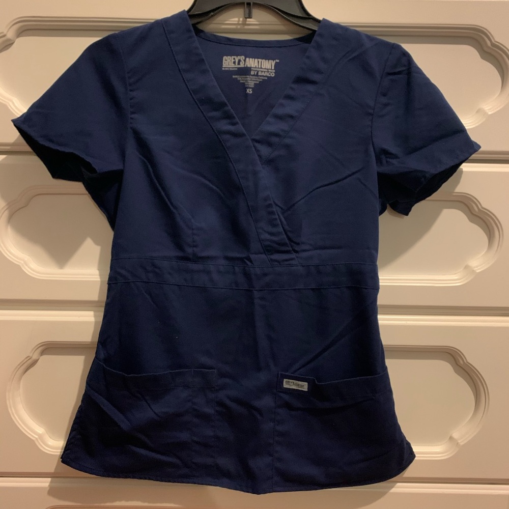 Navy scrub top